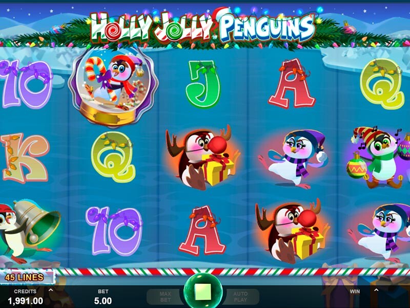 Holly Jolly Penguins Real Money